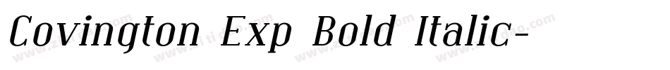 Covington Exp Bold Italic字体转换